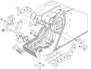 Болт (20*90) 54114-1 на гидроножницы Delta SH310R (аналог)