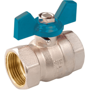 Кран шаровой ADL резьбовой 3/4", PN25, Чикаго, латунь, внутренняя резьба, с бабочкой